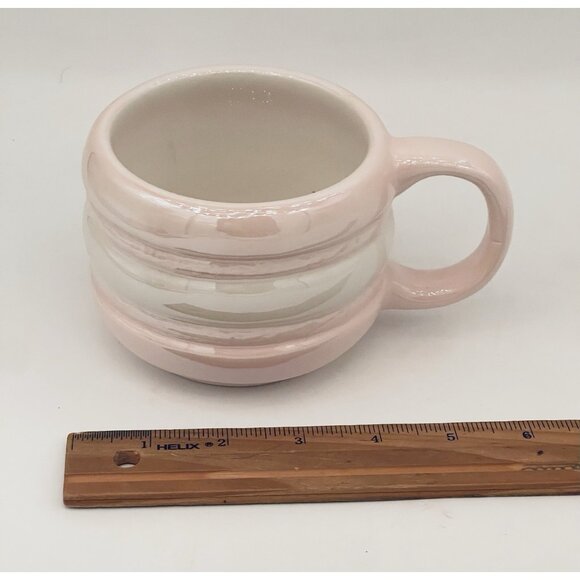 Pink Macaroon Cookie Mug Ceramic Sheffield Home Sweet Treats Pearl Iridescent - Picture 7 of 9